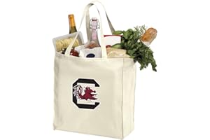 BROAD BAY Reusable University of South Carolina Grocery Bags or South Carolina Gamecocks Shopping Bags NATURAL COTTON One Size