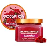 Moroccan Rose Shea Sugar Body Scrub, 21.5 oz, Exfoliating and Moisturizing for Radiant Skin.