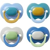 Tommee Tippee Ultimate Fit Pacifier, 18-36 Months, Silicone, Pack of 4 | Extra Air Holes, Symmetrical Nipple &amp; Shield, 100% BPA Free, Dishwasher &amp; Sterilizer Safe, Blue &amp; Green