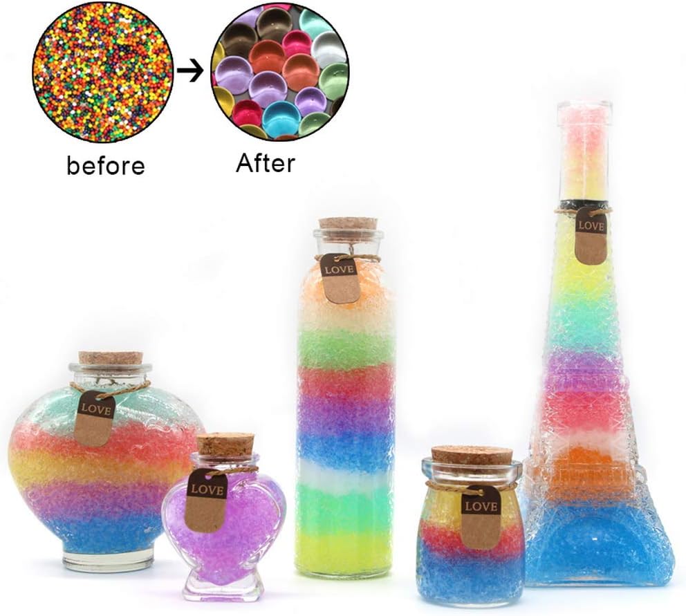 ZHIYE 50g/10000 Beads Gel Soil Water Crystal Beads Jelly Water Gems Vase Filler for Home Decorations (Blue) - Image 4