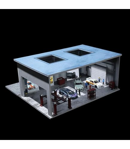 1 Set 1/64 Scale Garage Furniture Tools Diorama Model Car