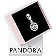 PANDORA Spinning Compass Dangle Charm - PANDORA Bracelet Charm for PANDORA Moments Bracelets - Stunning Women's Jewelry - Gift for Women in Your Life - Made with Sterling Silver & Man-Made Crystal, With Gift Box