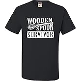 Go All Out Adult Wooden Spoon Survivor Funny T-Shirt