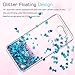 LeYi Clear Glitter Liquid Case for Girls Women,Cute TPU Protective Phone Case for Samsung Galaxy J7 V 2017, Galaxy J7 Prime, Galaxy J7 Sky Pro, Galaxy J7 Perx, Galaxy Halo ZX Blue