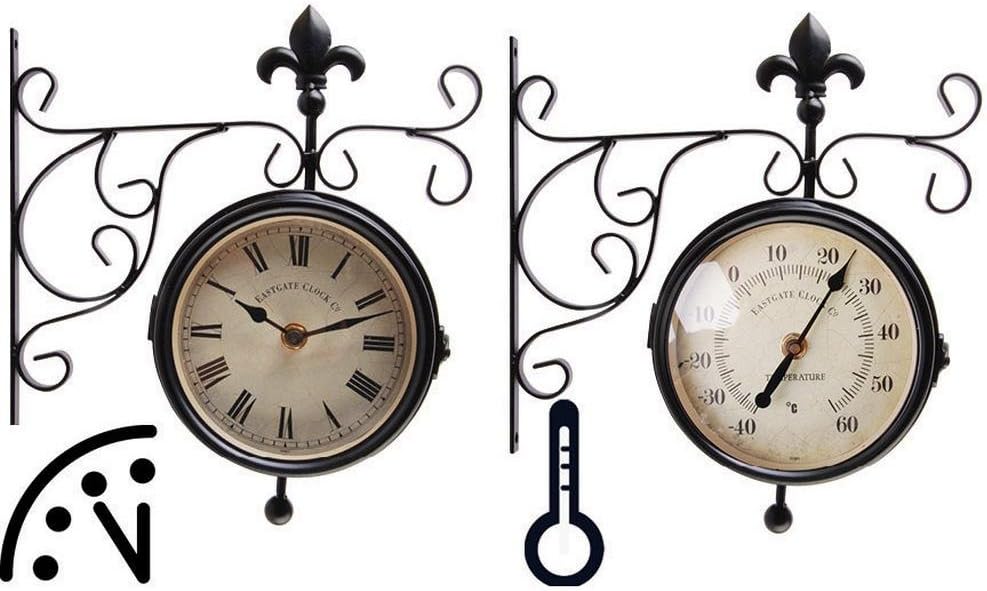 Fallen Fruits TF005 Clock and Thermometer on Hanging Bracket