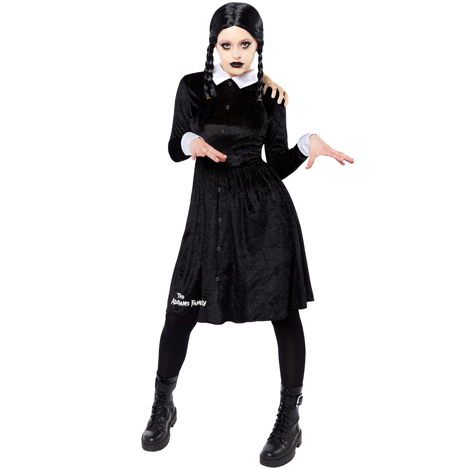 Amscan 9917664 - Women's Officially Licensed Wednesday Addams Halloween Costume Size: 6-8