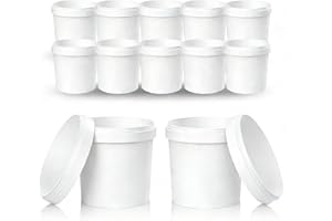 10 Pack Plastic Bucket for Painting, 1 Quart Paint Cans with Lid Paint Containers Plastic Paint Water Pail All Purpose Pail A