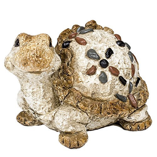 8 inch stone mix turtle garden figure