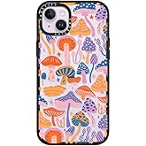 CASETiFY Impact iPhone 14 Plus Case [4X Military Grade Drop Tested / 8.2ft Drop Protection] - Magic Mushrooms - Glossy Black
