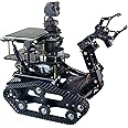 XiaoR Geek Jetson Nano AI Robot Kit with Rplidar A1 Radar ROS Smart Tank Car DIY Robot Arm Kit SLAM Build Maps, Autonomous Navigation, with 7 Inch Touch Screen (Without Jetson Nano)