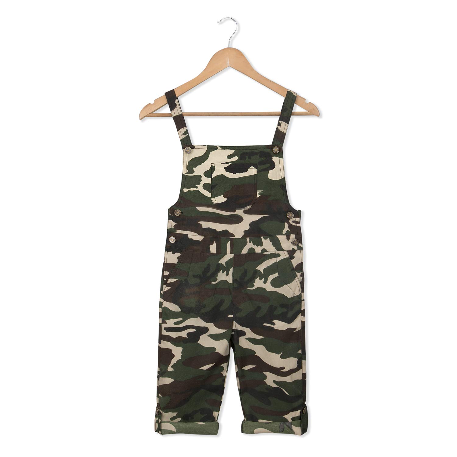 girls khaki dungarees