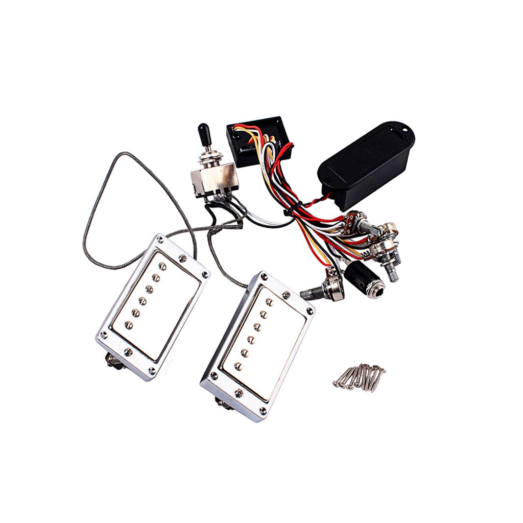Alnicov 1 Set Active LP Guitar Pickup Humbucker with Electronic Circuit Battery Box Set