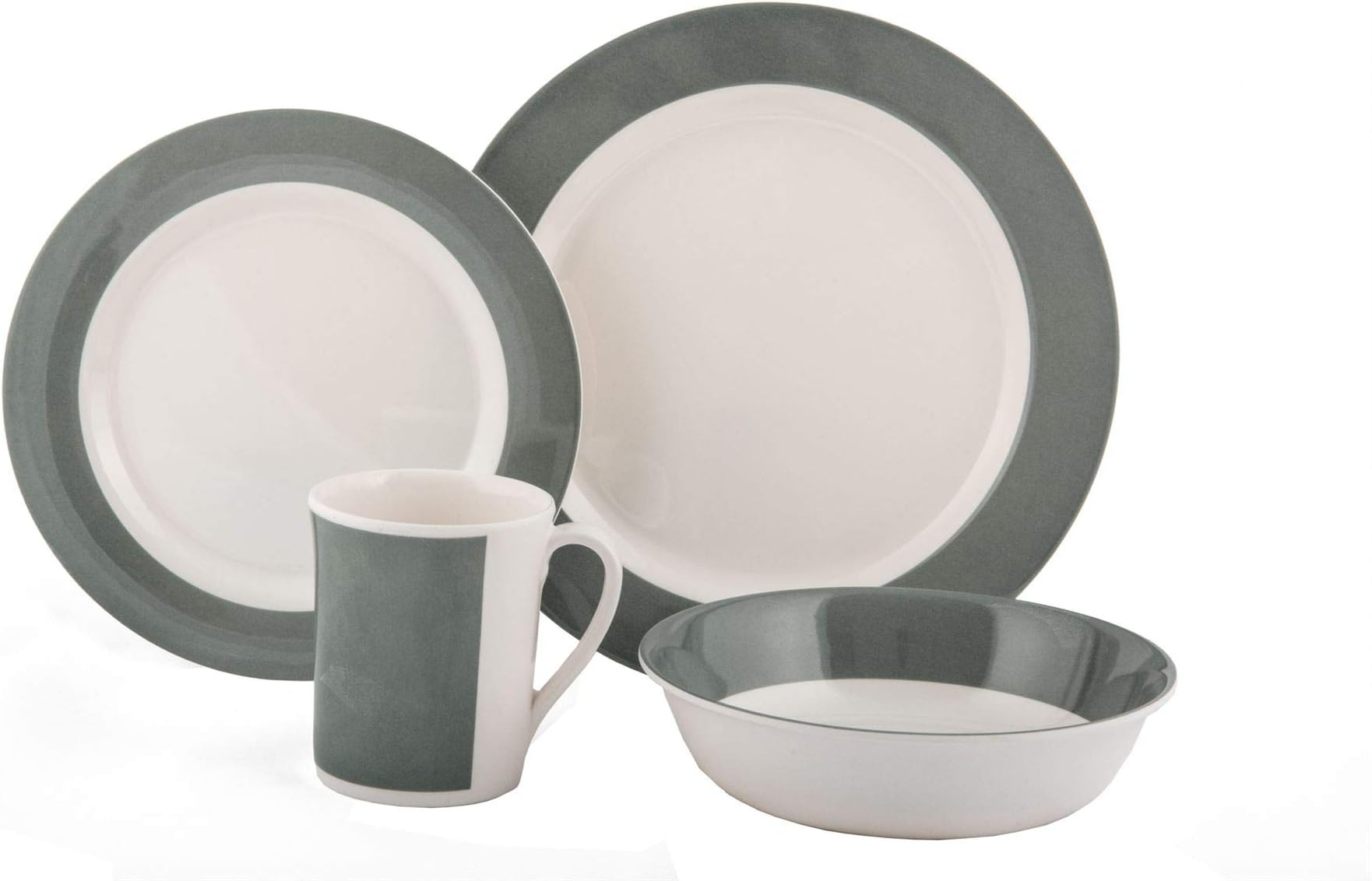 Quest Fresco Grey 8 Piece Melamine Dinner Set