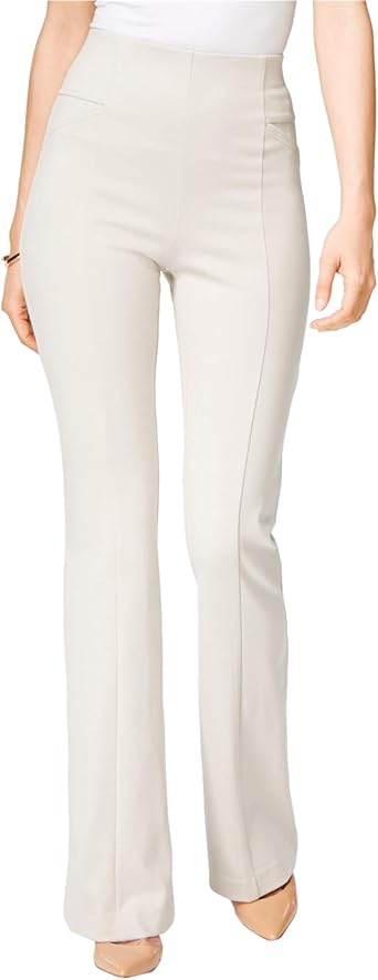 beige bootcut pants