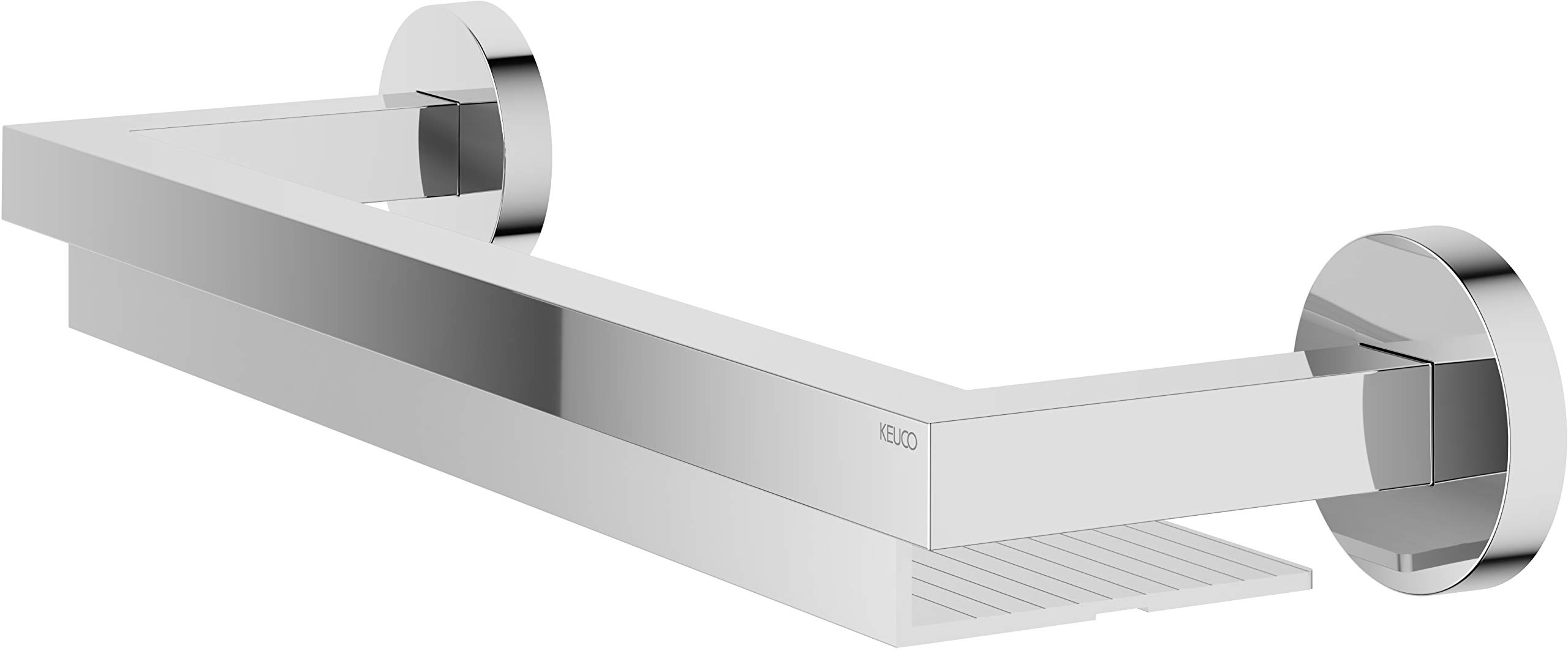 KEUCO Edition 90 Shower Shelf Chrome-Plated Metal and Aluminium Silver Anodised 11 x 40 x 6 cm Wall Mounted in the Shower Shelf