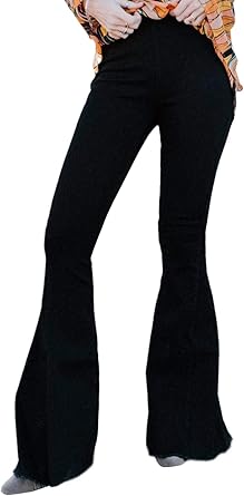 high waisted 70's flare jeans