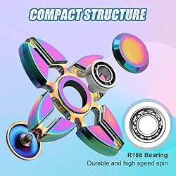 7 Pack Rainbow Fidget Spinners Pack Stress Relief