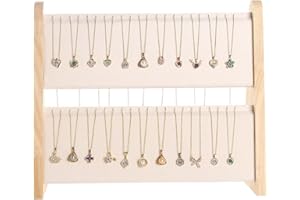 Kastetards 2 Tier Velvet Necklace Organizer Stand,Jewelry Holder,Jewelry Displays for Vendors,Jewelry Holder Pendant Bracelet
