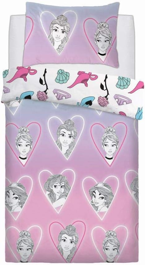 Gugro Harry Potter, Batman Disney Kids Duvet Cover Set Single Size Quilted Polycotton Bedding Bed Set Reversible Two Sided (Princess Nap Queen, Single Size Duvet Set)