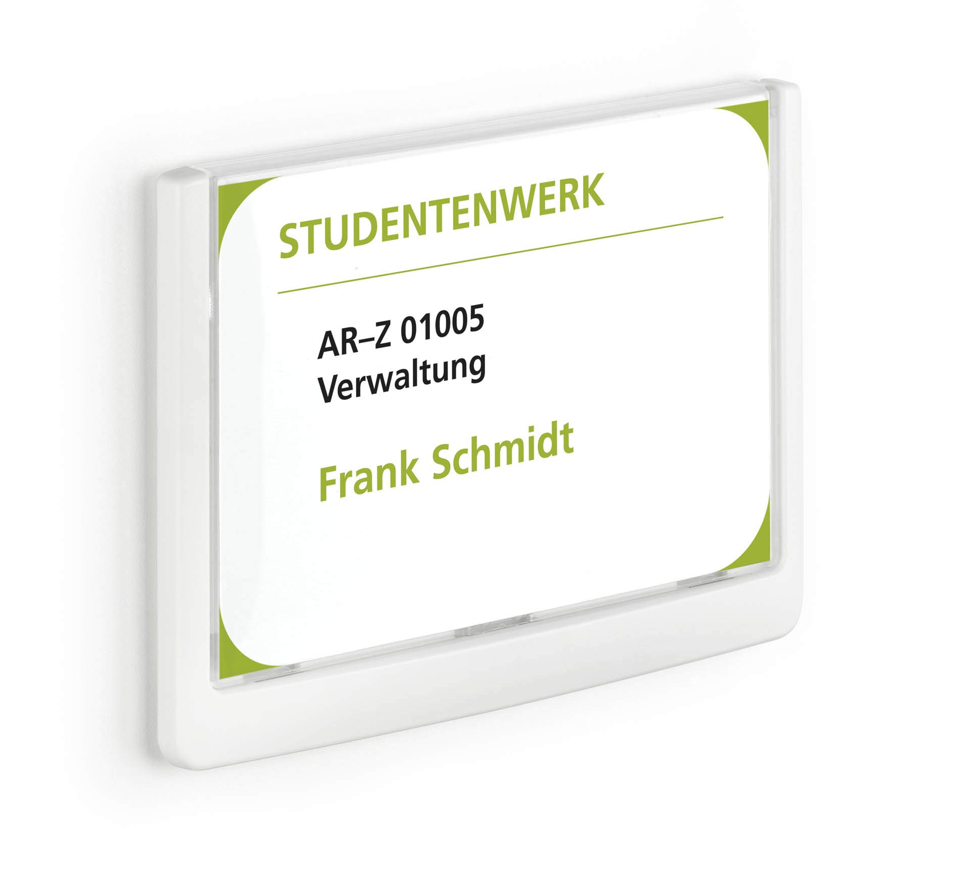 Durable Click Information Sign 149 x 105.5 mm White | Door and Wall Sign | Includes Fittings | Ideal for Offices, Hotels, Public Buildings, etc.