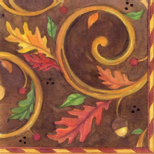 CR Gibson Autumn Baroque 3-Ply Paper Lunch Napkins, 20-Pack