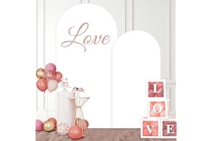 HICYOO Arch Backdrop Cover 7.2FT 6FT, White Spandex Fitted Arch Covers Stretchy Backdrop Set of 2 Round Top Chiara Stand Cover with Zipper for Wedding Birthday Party Baby Shower Banquet Decoration