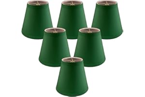 ROYAL DESIGNS, INC. Royal Designs CS-1001-5GRN-6 Clip On Empire Chandelier Lamp Shade, 3" x 5" x 4.5", Green, Set of 6