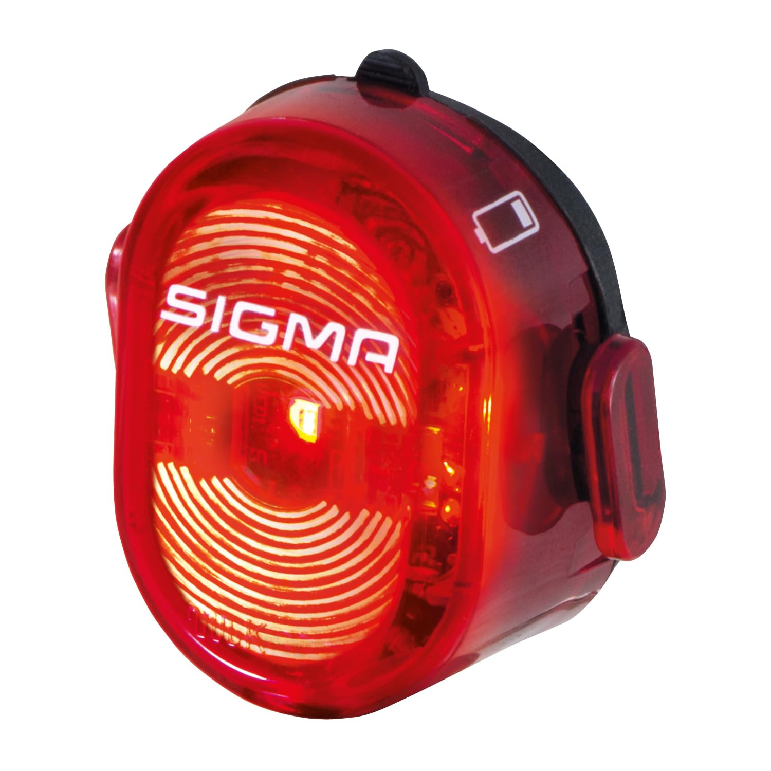 Sigma Sport NUGGET II LED Rechargeable Bike Light, 400 m Visibility, Rechargeable Rear Light, StVZO-Approved, Black