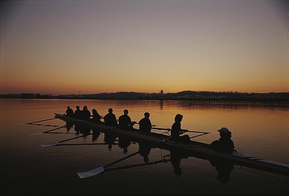 Rowing Crew Practice Wallpaper Wall Mural Self Adhesive