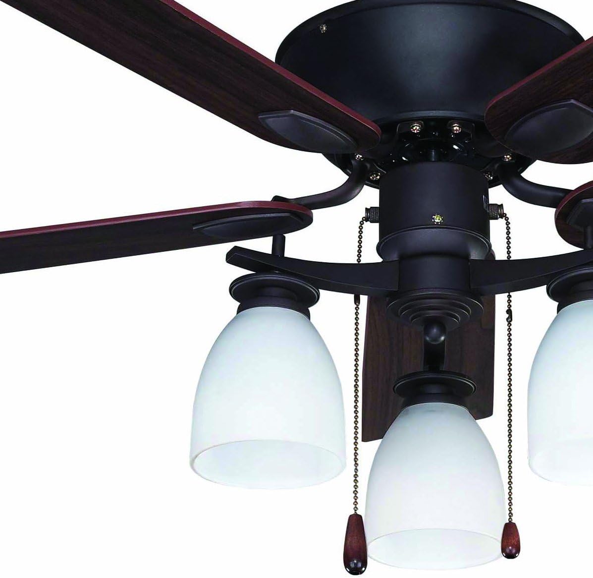 Canarm Cf42new5orb New Yorker Dual Mount 42 Inch Ceiling Fan With Flat Opal Light Kit And 5 Reversible Blades Oil Rubbed Bronze Amazon Com