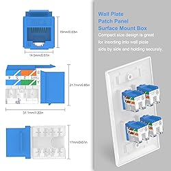 VCE RJ45 Cat6 Keystone Jacks Slim Profile UL-Listed