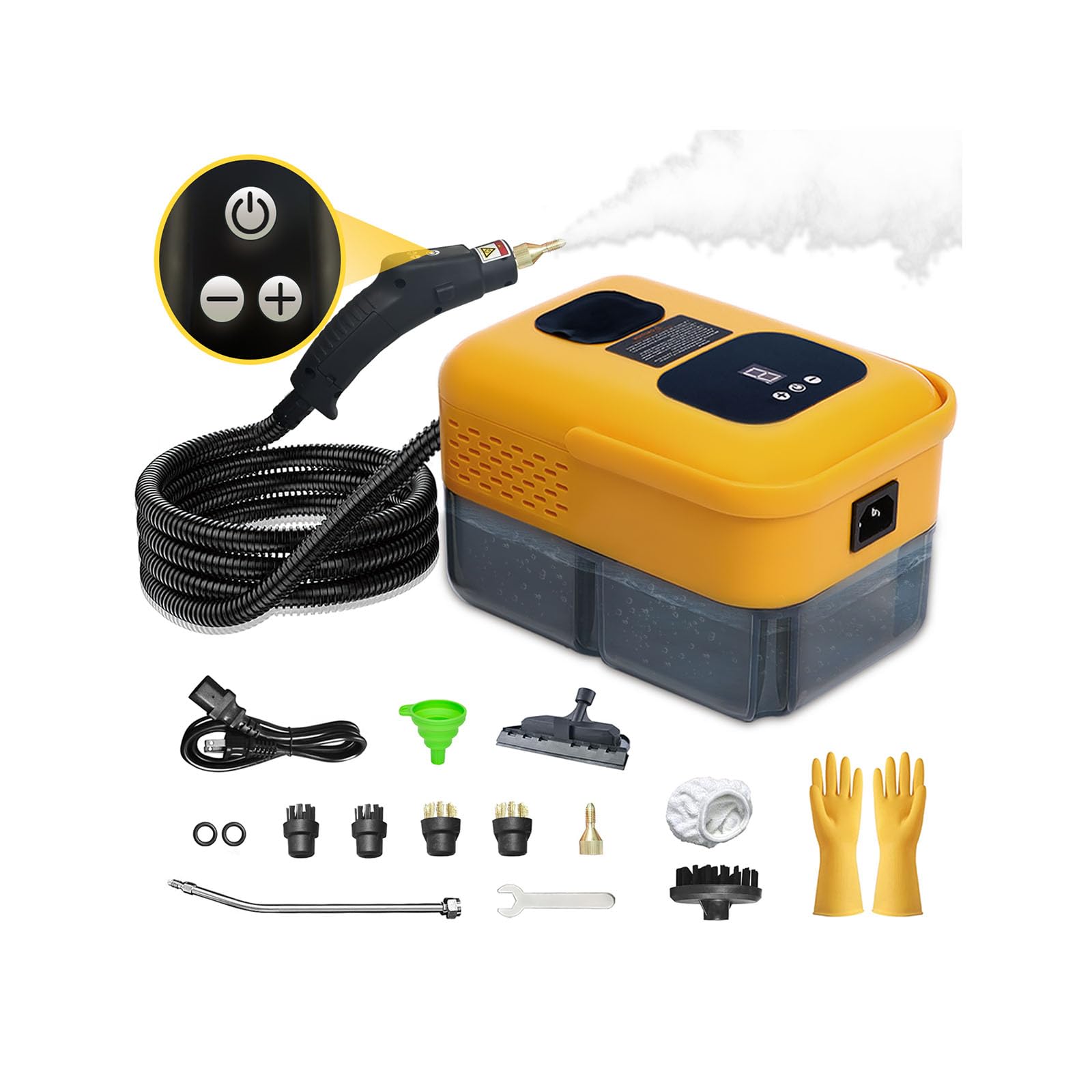 Photo 1 of 15s Fast Heating Steam Cleaner, 9-Level Adjustable Handle, Portable Steamer for Cleaning with 14pcs Accessories, Steam Cleaner for Home Use, Floor Cleaning,Upholstery, Kitchen, Bathroom, Grout and Car