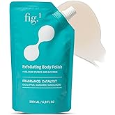 Fig.1 Exfoliating Body Scrub, Polish for Rough & Dead Skin, Keratosis Pilaris, Strawberry Skin, Volcanic Pumice, Glycerin, Eucalyptus Fragrance, Skin Smoother, Body Wash Scrub, 200 ml