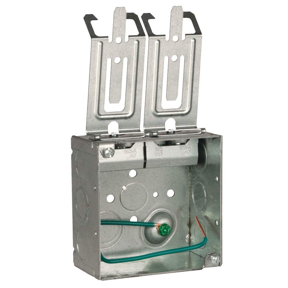 Welded with Hubbell 244SCM 4 in 8 in STABIT Connectors on Top Deep