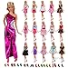 Barwa Lot 22 = 12 PCS Fashion Dresses Outfits Clothes Summer Dress and 10 Pairs Shoes for Barbie Dolls
