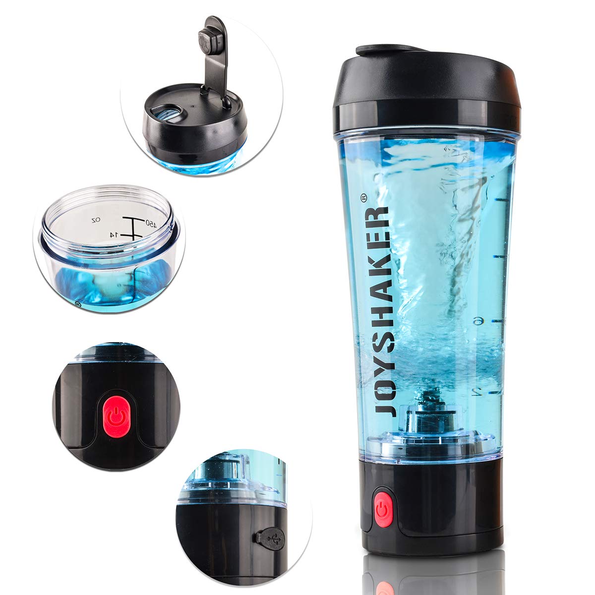 JOYSHAKER Electric Protein Shaker Bottle Removable and Easy to Clean Protein Shaker Bottle Smart
