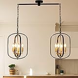 Black and Gold Chandelier for Dining Room, Pendant
