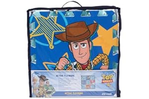 CAPELLI SPORT Disney Pixar Toy Story EVA Foam Mat, The Crew Interlocking EVA Foam Flooring Tiles, Blue, 36 x 36 Inches