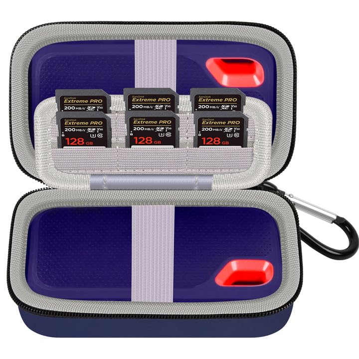 COMECASE Case Compatible for SanDisk Extreme Portable SSD 1TB/2TB/250GB/500GB - Holds 2 SSD
