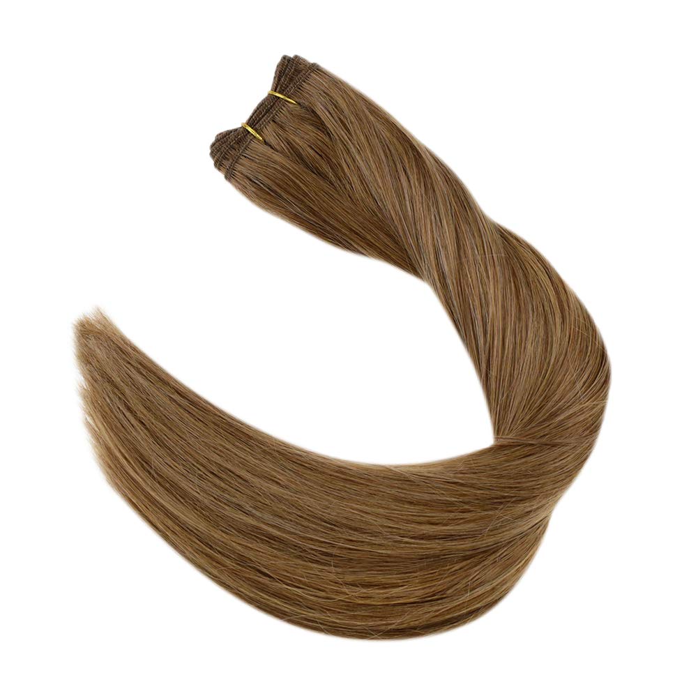 Amazon Com Hetto Sew In Brown Hair Extension 8 Light Brown Short