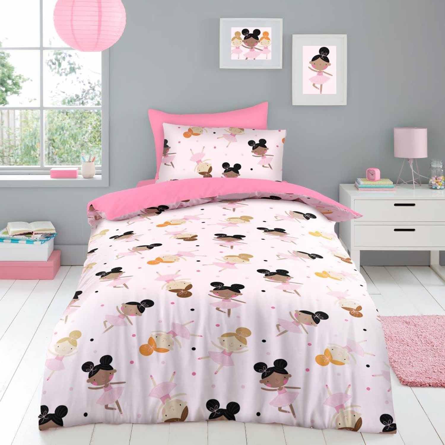 GC GAVENO CAVAILIA Microfiber Kids Duvet Covers Single (135x200 cm) | Extra Soft Kids Girls Bedding | Comfortable 2 Piece Quilt Cover with Pillowcase | Washable Linen
