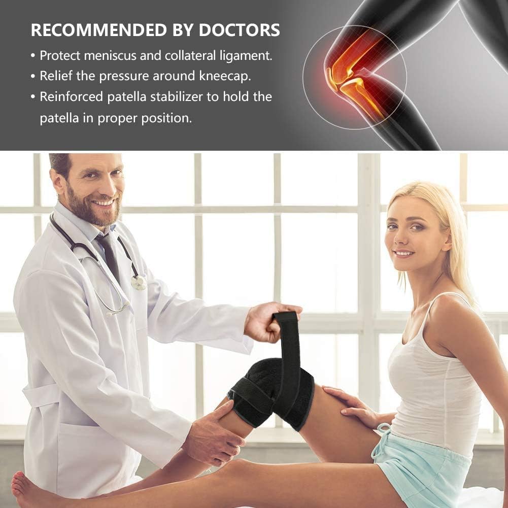 Plus Size - Adjustable Knee Braces (Shipped from USA) with Side Stabilizers & Patella Gel Pads,Knee Support for Knee Joint Recovery or Injury Prevention for Man and Women: Health & Personal Care