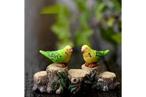 LONCESS Miniature Parrot Fairy Garden Accessories, Mini Parrot Figurine for Fairy Garden Decoration, Cake Topper, Landscape Decor, DIY Crafts, Car Decoration, Moss Landscape, Terrarium, Bonsai Craft Decor