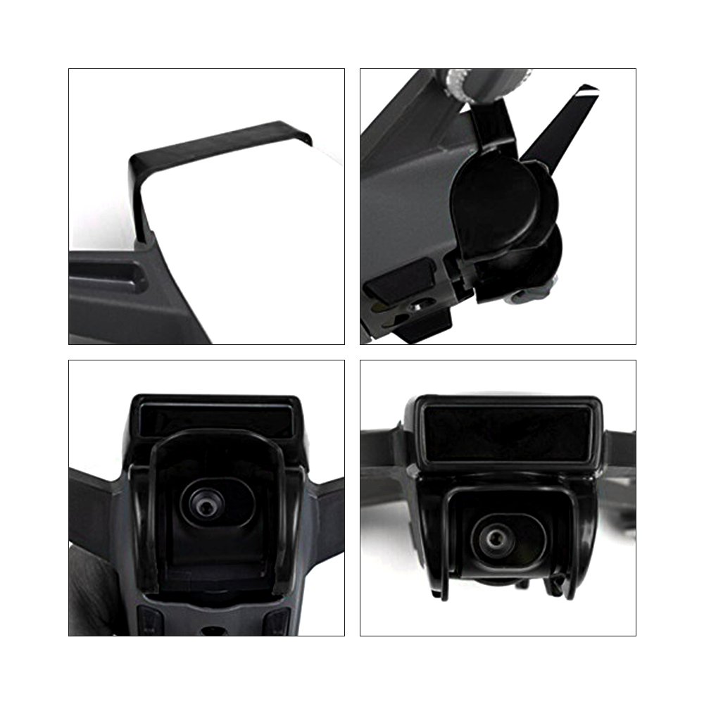SHiZAK Camera Lens Anti-Glare Sunshade Gimbal Sun Hood Shield Guard Cover Lens Hood Lens Guard Protector for DJI Spark Drone (Black)