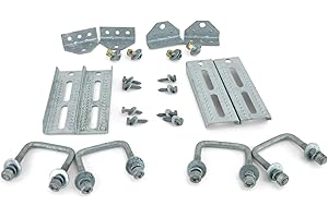 SEUENELF Sturdy Built (4) 8" Galvanized Swivel Top Bunk Bracket Kit with Hardware for 2x3 Boat Trailer Crossmember