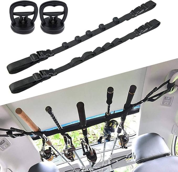 XERGUR Vehicle Fishing Rod Rack, Car Fishing Rod Holder