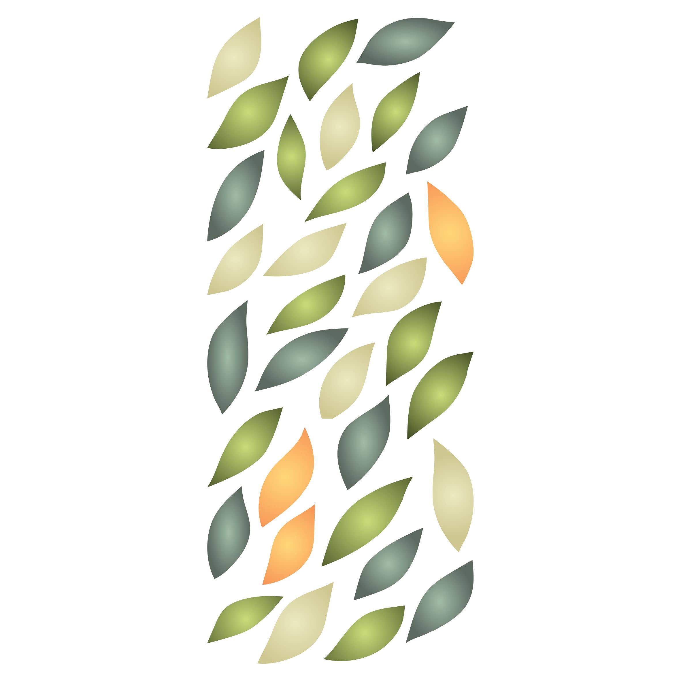 Slimline Leaves Stencil, 10 x 23 cm - Petal Leaf Card Making Slimline Dies Stencils for Cards Template