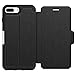 OTTERBOX Strada Series Case for iPhone 7 Plus (ONLY) - Retail Packaging - Onyx (Black/Black Leather)