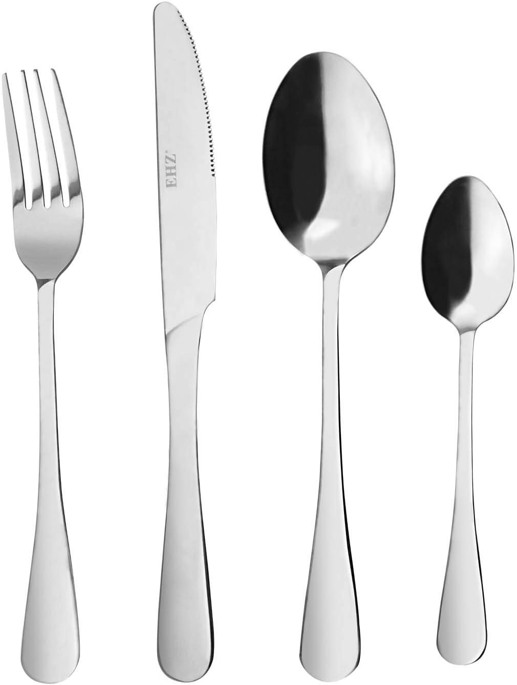 Amazon Com Cutlery Silverware Flatware Set Stainless Steel Utensils Dishwasher Safe Include Mirror Polished Knife Spoon Fork For Kitchen Restaurant 20 Piece Service For 5 Arc Handle Flatware Sets