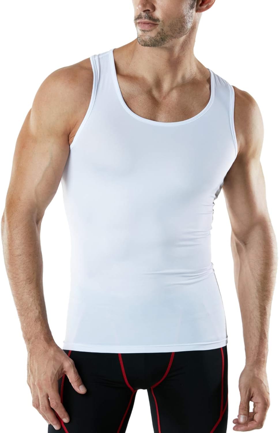 ATHLIO 3 Pack Men's Cool Dry Compression Sleeveless Tank Top, Sports Running Basketball Workout Base Layer: Clothing